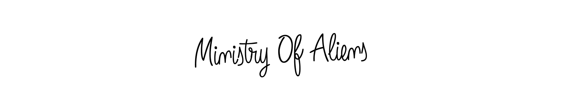 How to make Ministry Of Aliens name signature. Use Angelique-Rose-font-FFP style for creating short signs online. This is the latest handwritten sign. Ministry Of Aliens signature style 5 images and pictures png