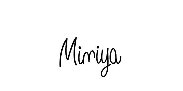 Create a beautiful signature design for name Miniya. With this signature (Angelique-Rose-font-FFP) fonts, you can make a handwritten signature for free. Miniya signature style 5 images and pictures png