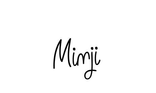 Create a beautiful signature design for name Minji. With this signature (Angelique-Rose-font-FFP) fonts, you can make a handwritten signature for free. Minji signature style 5 images and pictures png