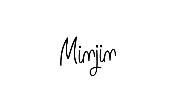 Use a signature maker to create a handwritten signature online. With this signature software, you can design (Angelique-Rose-font-FFP) your own signature for name Minjin. Minjin signature style 5 images and pictures png