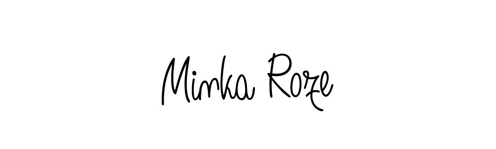 if you are searching for the best signature style for your name Minka Roze. so please give up your signature search. here we have designed multiple signature styles  using Angelique-Rose-font-FFP. Minka Roze signature style 5 images and pictures png