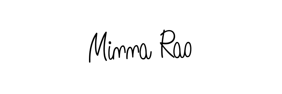 You should practise on your own different ways (Angelique-Rose-font-FFP) to write your name (Minna Rao) in signature. don't let someone else do it for you. Minna Rao signature style 5 images and pictures png