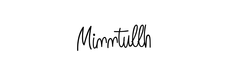 How to make Minntullh name signature. Use Angelique-Rose-font-FFP style for creating short signs online. This is the latest handwritten sign. Minntullh signature style 5 images and pictures png