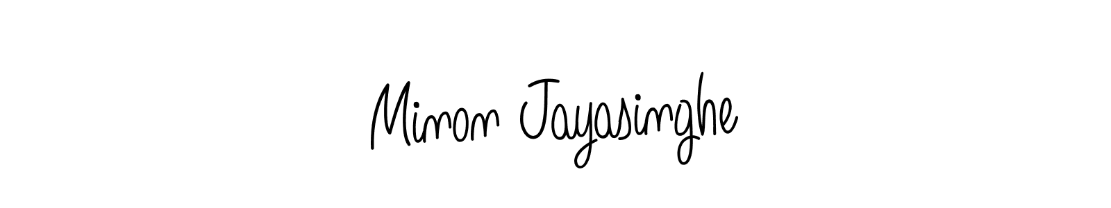 How to make Minon Jayasinghe signature? Angelique-Rose-font-FFP is a professional autograph style. Create handwritten signature for Minon Jayasinghe name. Minon Jayasinghe signature style 5 images and pictures png