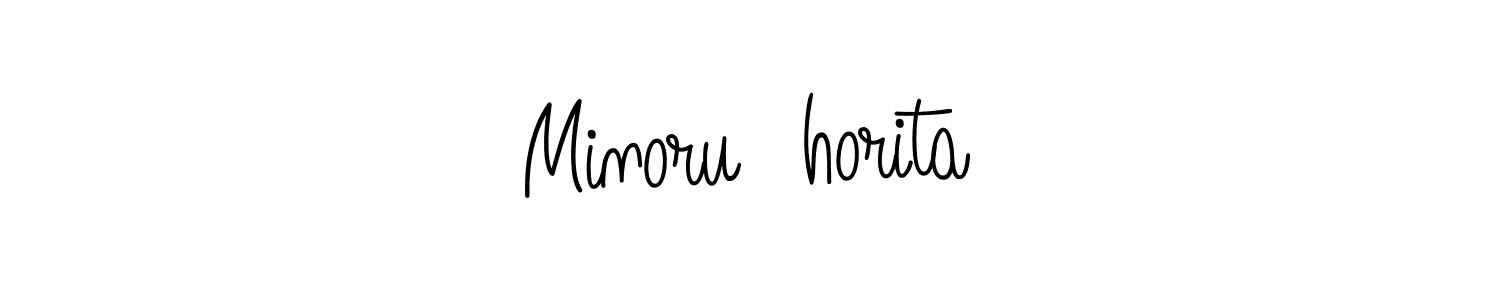 How to make Minoru　horita signature? Angelique-Rose-font-FFP is a professional autograph style. Create handwritten signature for Minoru　horita name. Minoru　horita signature style 5 images and pictures png