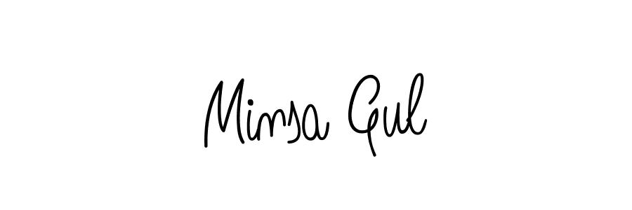 Also we have Minsa Gul name is the best signature style. Create professional handwritten signature collection using Angelique-Rose-font-FFP autograph style. Minsa Gul signature style 5 images and pictures png