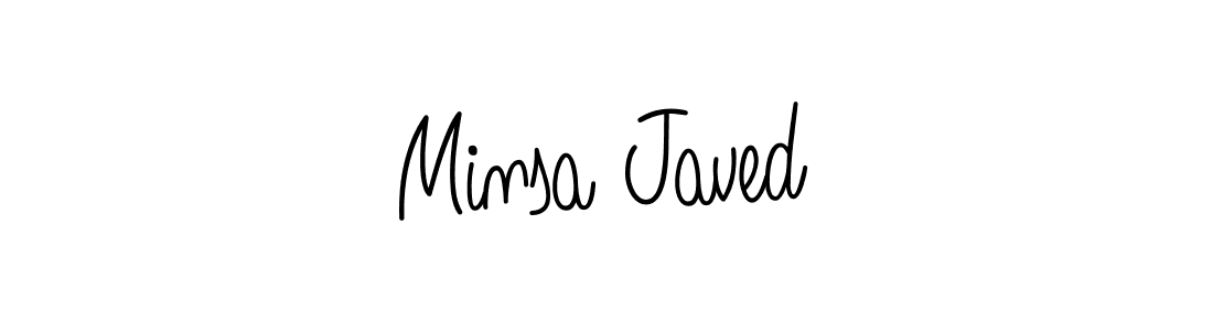 Create a beautiful signature design for name Minsa Javed. With this signature (Angelique-Rose-font-FFP) fonts, you can make a handwritten signature for free. Minsa Javed signature style 5 images and pictures png