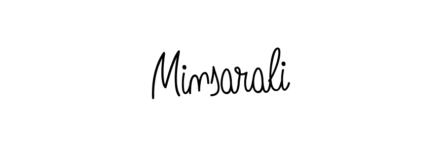 Use a signature maker to create a handwritten signature online. With this signature software, you can design (Angelique-Rose-font-FFP) your own signature for name Minsarali. Minsarali signature style 5 images and pictures png