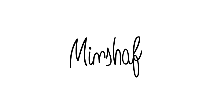 Minshaf stylish signature style. Best Handwritten Sign (Angelique-Rose-font-FFP) for my name. Handwritten Signature Collection Ideas for my name Minshaf. Minshaf signature style 5 images and pictures png