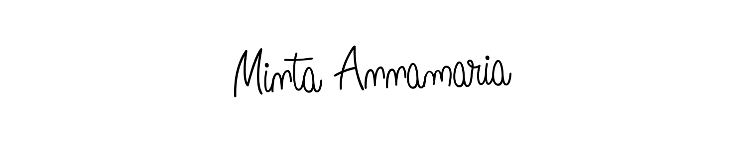 Also we have Minta Annamaria name is the best signature style. Create professional handwritten signature collection using Angelique-Rose-font-FFP autograph style. Minta Annamaria signature style 5 images and pictures png