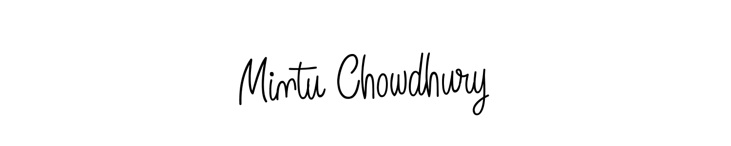 The best way (Angelique-Rose-font-FFP) to make a short signature is to pick only two or three words in your name. The name Mintu Chowdhury include a total of six letters. For converting this name. Mintu Chowdhury signature style 5 images and pictures png