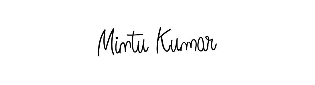 Make a beautiful signature design for name Mintu Kumar. With this signature (Angelique-Rose-font-FFP) style, you can create a handwritten signature for free. Mintu Kumar signature style 5 images and pictures png