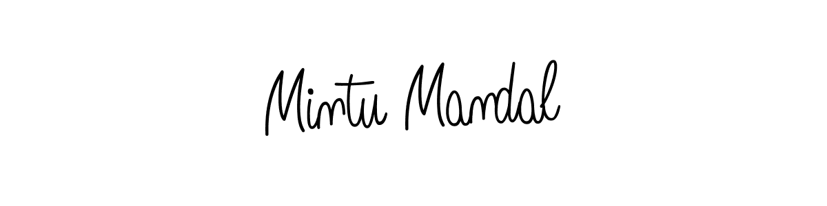Mintu Mandal stylish signature style. Best Handwritten Sign (Angelique-Rose-font-FFP) for my name. Handwritten Signature Collection Ideas for my name Mintu Mandal. Mintu Mandal signature style 5 images and pictures png