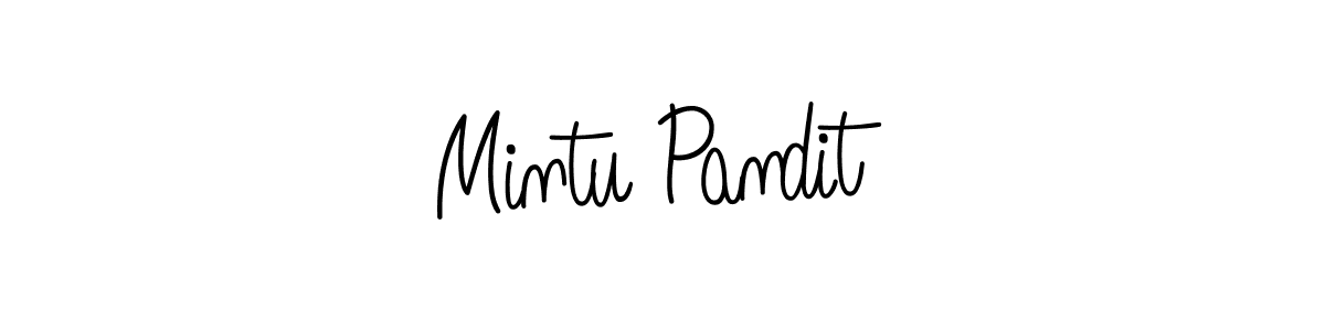 Design your own signature with our free online signature maker. With this signature software, you can create a handwritten (Angelique-Rose-font-FFP) signature for name Mintu Pandit. Mintu Pandit signature style 5 images and pictures png