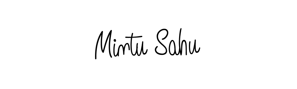 Use a signature maker to create a handwritten signature online. With this signature software, you can design (Angelique-Rose-font-FFP) your own signature for name Mintu Sahu. Mintu Sahu signature style 5 images and pictures png