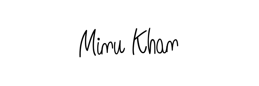 How to Draw Minu Khan signature style? Angelique-Rose-font-FFP is a latest design signature styles for name Minu Khan. Minu Khan signature style 5 images and pictures png