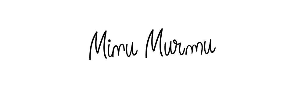 Use a signature maker to create a handwritten signature online. With this signature software, you can design (Angelique-Rose-font-FFP) your own signature for name Minu Murmu. Minu Murmu signature style 5 images and pictures png