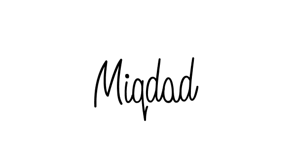 You should practise on your own different ways (Angelique-Rose-font-FFP) to write your name (Miqdad) in signature. don't let someone else do it for you. Miqdad signature style 5 images and pictures png