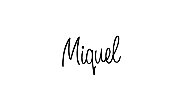 Create a beautiful signature design for name Miquel. With this signature (Angelique-Rose-font-FFP) fonts, you can make a handwritten signature for free. Miquel signature style 5 images and pictures png