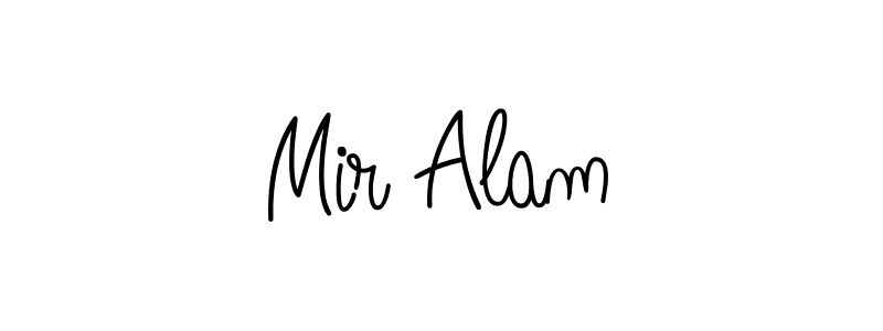 Use a signature maker to create a handwritten signature online. With this signature software, you can design (Angelique-Rose-font-FFP) your own signature for name Mir Alam. Mir Alam signature style 5 images and pictures png