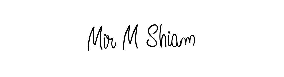 if you are searching for the best signature style for your name Mir M Shiam. so please give up your signature search. here we have designed multiple signature styles  using Angelique-Rose-font-FFP. Mir M Shiam signature style 5 images and pictures png