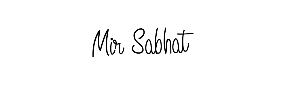 Make a beautiful signature design for name Mir Sabhat. With this signature (Angelique-Rose-font-FFP) style, you can create a handwritten signature for free. Mir Sabhat signature style 5 images and pictures png