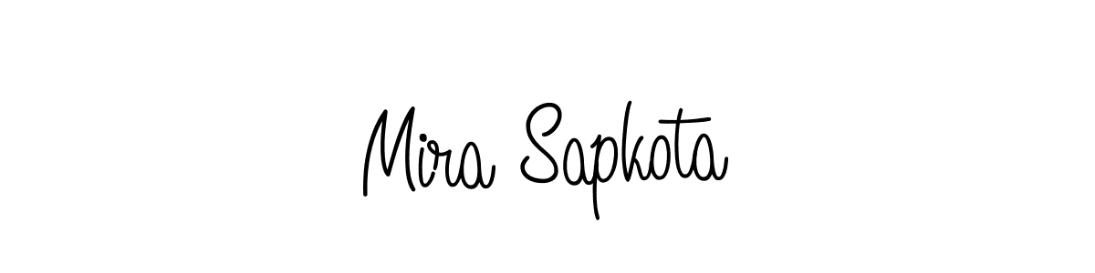 Make a beautiful signature design for name Mira Sapkota. With this signature (Angelique-Rose-font-FFP) style, you can create a handwritten signature for free. Mira Sapkota signature style 5 images and pictures png