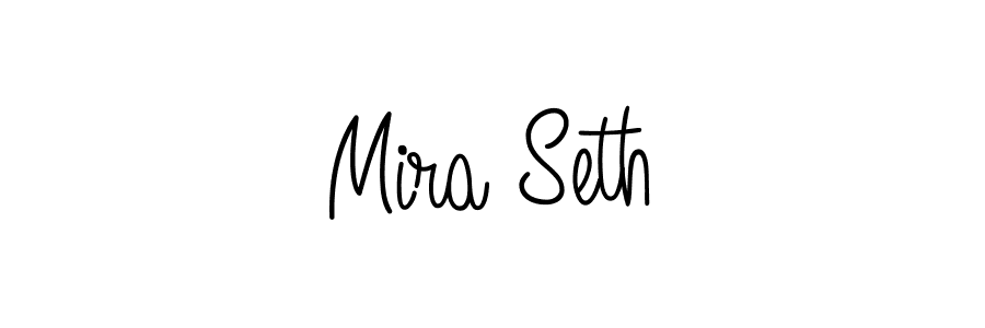 Mira Seth stylish signature style. Best Handwritten Sign (Angelique-Rose-font-FFP) for my name. Handwritten Signature Collection Ideas for my name Mira Seth. Mira Seth signature style 5 images and pictures png