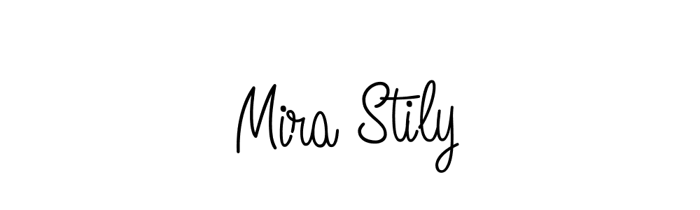 Create a beautiful signature design for name Mira Stily. With this signature (Angelique-Rose-font-FFP) fonts, you can make a handwritten signature for free. Mira Stily signature style 5 images and pictures png