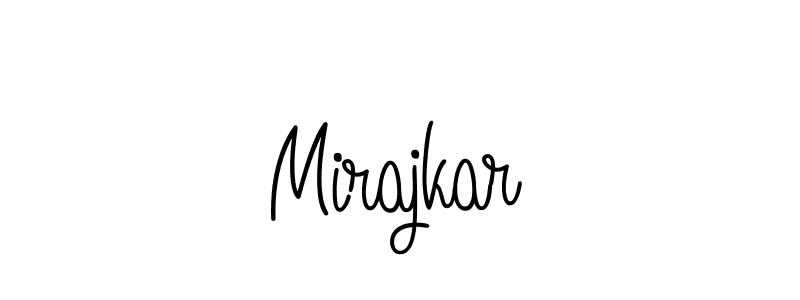 How to make Mirajkar name signature. Use Angelique-Rose-font-FFP style for creating short signs online. This is the latest handwritten sign. Mirajkar signature style 5 images and pictures png