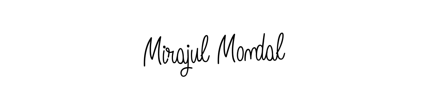 Use a signature maker to create a handwritten signature online. With this signature software, you can design (Angelique-Rose-font-FFP) your own signature for name Mirajul Mondal. Mirajul Mondal signature style 5 images and pictures png