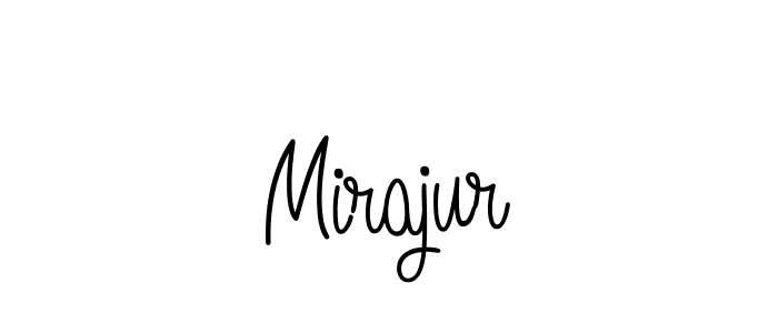 How to Draw Mirajur signature style? Angelique-Rose-font-FFP is a latest design signature styles for name Mirajur. Mirajur signature style 5 images and pictures png