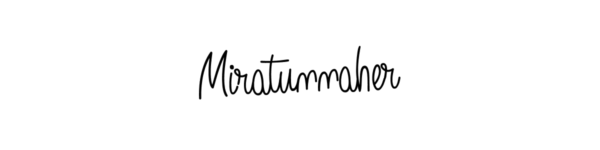Design your own signature with our free online signature maker. With this signature software, you can create a handwritten (Angelique-Rose-font-FFP) signature for name Miratunnaher. Miratunnaher signature style 5 images and pictures png