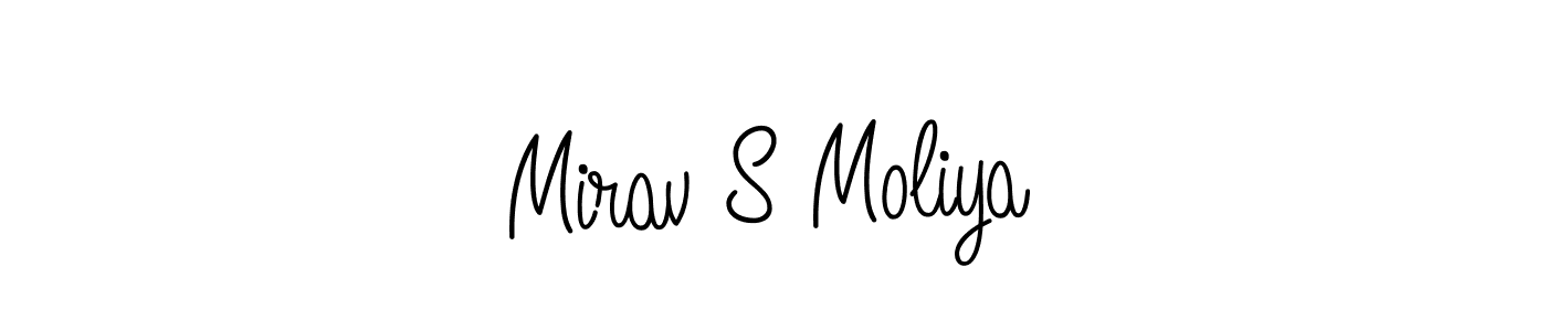 if you are searching for the best signature style for your name Mirav S Moliya. so please give up your signature search. here we have designed multiple signature styles  using Angelique-Rose-font-FFP. Mirav S Moliya signature style 5 images and pictures png