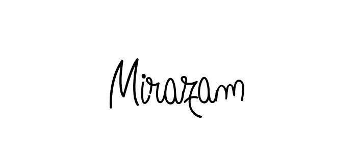 Use a signature maker to create a handwritten signature online. With this signature software, you can design (Angelique-Rose-font-FFP) your own signature for name Mirazam. Mirazam signature style 5 images and pictures png