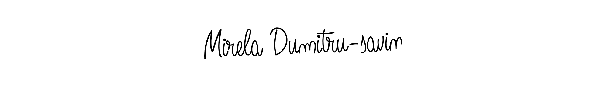 Design your own signature with our free online signature maker. With this signature software, you can create a handwritten (Angelique-Rose-font-FFP) signature for name Mirela Dumitru-savin. Mirela Dumitru-savin signature style 5 images and pictures png