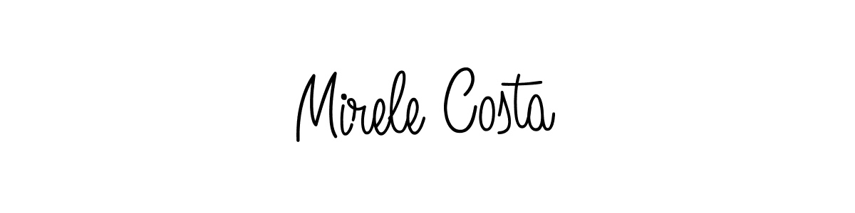 How to Draw Mirele Costa signature style? Angelique-Rose-font-FFP is a latest design signature styles for name Mirele Costa. Mirele Costa signature style 5 images and pictures png