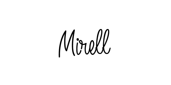 Use a signature maker to create a handwritten signature online. With this signature software, you can design (Angelique-Rose-font-FFP) your own signature for name Mirell. Mirell signature style 5 images and pictures png