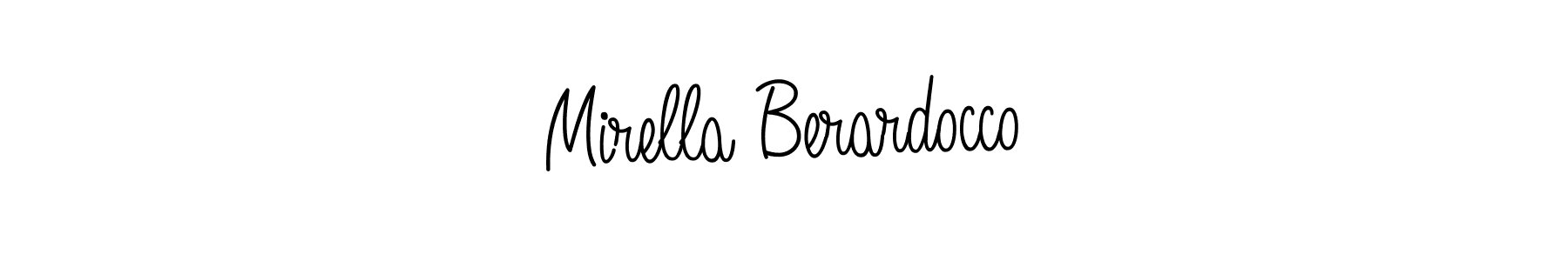 How to make Mirella Berardocco name signature. Use Angelique-Rose-font-FFP style for creating short signs online. This is the latest handwritten sign. Mirella Berardocco signature style 5 images and pictures png