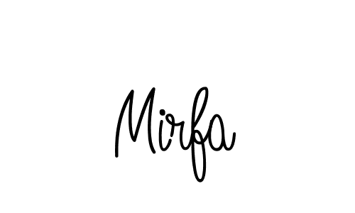 Design your own signature with our free online signature maker. With this signature software, you can create a handwritten (Angelique-Rose-font-FFP) signature for name Mirfa. Mirfa signature style 5 images and pictures png
