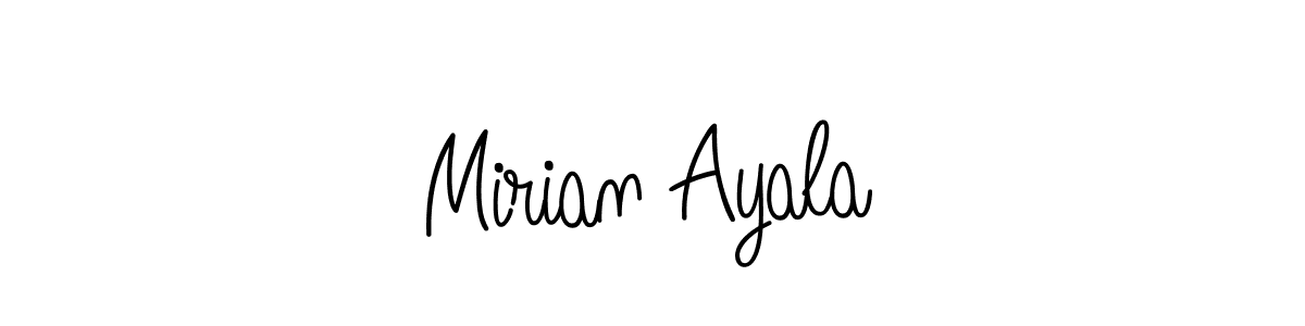 How to make Mirian Ayala signature? Angelique-Rose-font-FFP is a professional autograph style. Create handwritten signature for Mirian Ayala name. Mirian Ayala signature style 5 images and pictures png