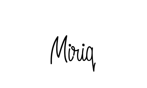 How to make Miriq name signature. Use Angelique-Rose-font-FFP style for creating short signs online. This is the latest handwritten sign. Miriq signature style 5 images and pictures png