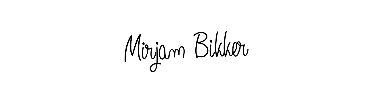 Design your own signature with our free online signature maker. With this signature software, you can create a handwritten (Angelique-Rose-font-FFP) signature for name Mirjam Bikker. Mirjam Bikker signature style 5 images and pictures png