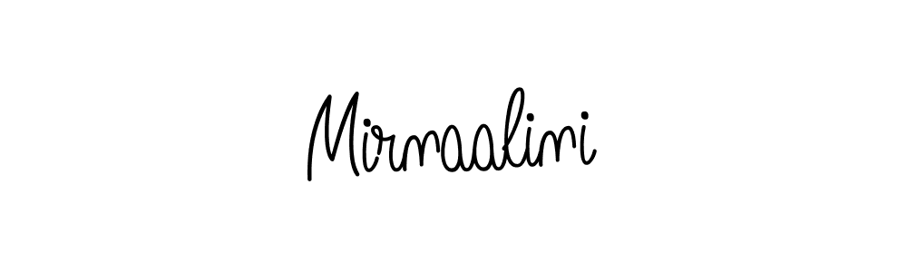 Use a signature maker to create a handwritten signature online. With this signature software, you can design (Angelique-Rose-font-FFP) your own signature for name Mirnaalini. Mirnaalini signature style 5 images and pictures png