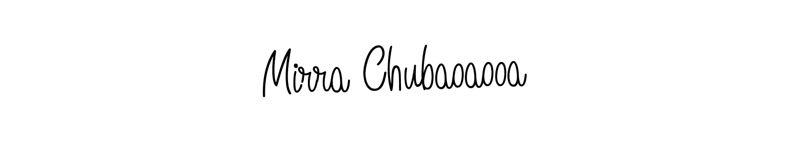 The best way (Angelique-Rose-font-FFP) to make a short signature is to pick only two or three words in your name. The name Mirra Chubaoaooa include a total of six letters. For converting this name. Mirra Chubaoaooa signature style 5 images and pictures png