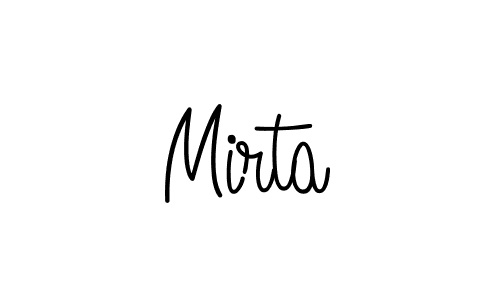 Mirta stylish signature style. Best Handwritten Sign (Angelique-Rose-font-FFP) for my name. Handwritten Signature Collection Ideas for my name Mirta. Mirta signature style 5 images and pictures png