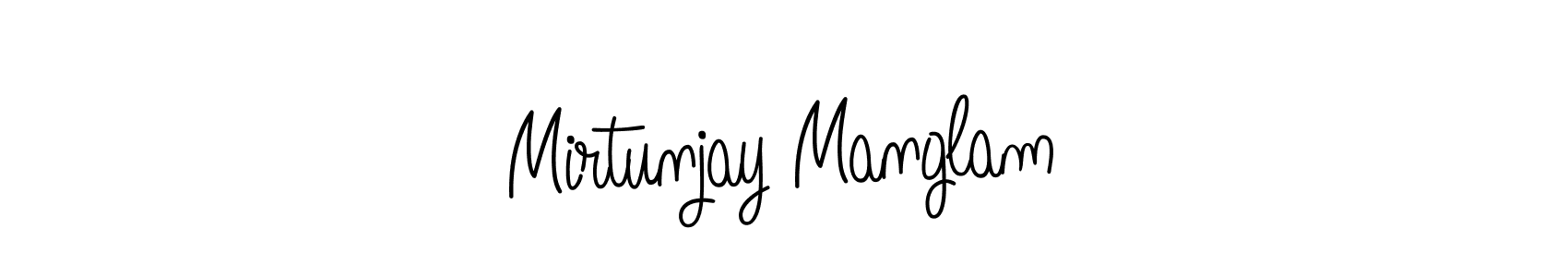 The best way (Angelique-Rose-font-FFP) to make a short signature is to pick only two or three words in your name. The name Mirtunjay Manglam include a total of six letters. For converting this name. Mirtunjay Manglam signature style 5 images and pictures png