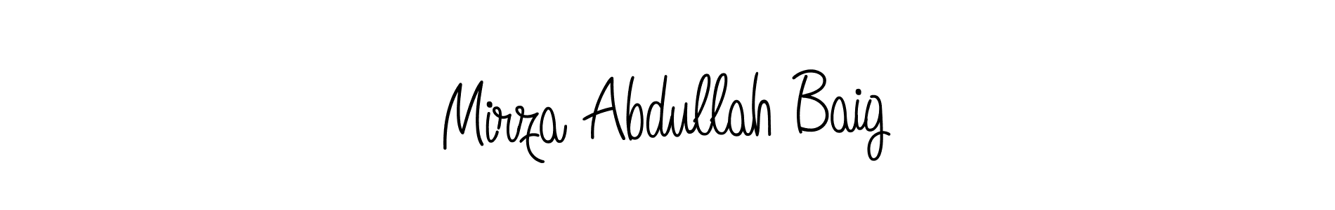 How to Draw Mirza Abdullah Baig signature style? Angelique-Rose-font-FFP is a latest design signature styles for name Mirza Abdullah Baig. Mirza Abdullah Baig signature style 5 images and pictures png