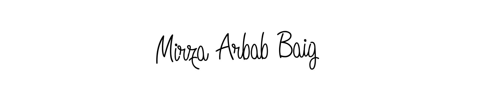 Make a short Mirza Arbab Baig signature style. Manage your documents anywhere anytime using Angelique-Rose-font-FFP. Create and add eSignatures, submit forms, share and send files easily. Mirza Arbab Baig signature style 5 images and pictures png