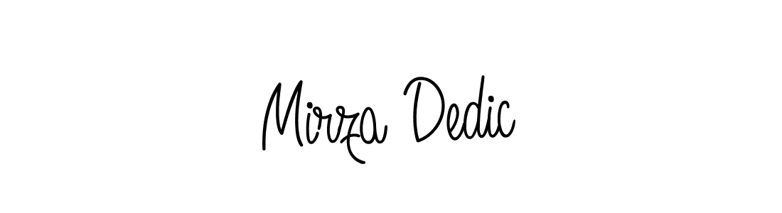 Use a signature maker to create a handwritten signature online. With this signature software, you can design (Angelique-Rose-font-FFP) your own signature for name Mirza Dedic. Mirza Dedic signature style 5 images and pictures png